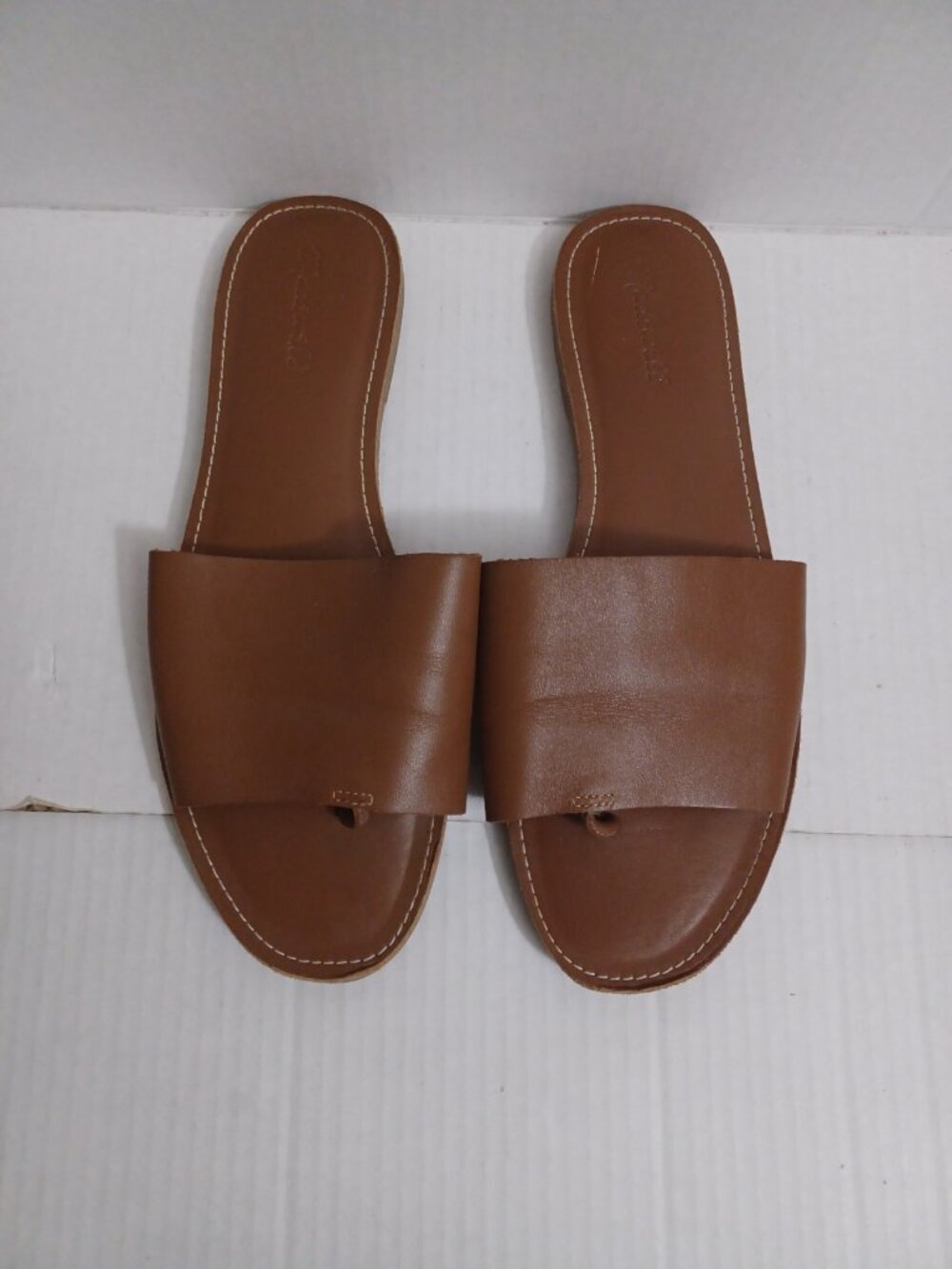MADEWELL THE BOARDWALK POST SLIDE SANDALS BROWN SIZE 11 - Picture 3 of 16